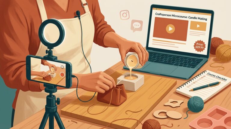 Como Criar e Vender Microcursos para Artesãos